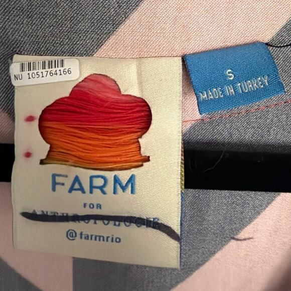 Farm Rio, Sz Small, Multicolor Stripe Jumpsuit, Wide Leg, V Neck, Good Condition - Picture 4 of 6